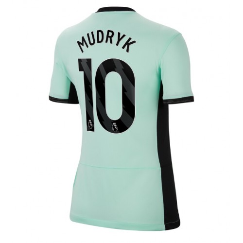 Fotballdrakt Dame Chelsea Mykhailo Mudryk #10 Tredjedrakt 2023-24 Kortermet